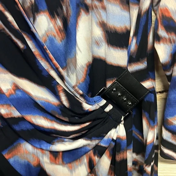 Calvin Klein 3/4 Sleeve Wrap dress size L - Picture 3 of 7